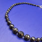 Elegante Vintage Collier Kette mit facettierten schwarzen Perlen