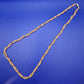 Elegante Vintage Kette gedrehtes Perlen Design Orange Weiß