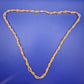 Elegante Vintage Kette gedrehtes Perlen Design Orange Weiß