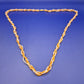 Elegante Vintage Kette gedrehtes Perlen Design Orange Weiß