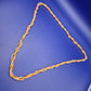 Elegante Vintage Kette gedrehtes Perlen Design Orange Weiß