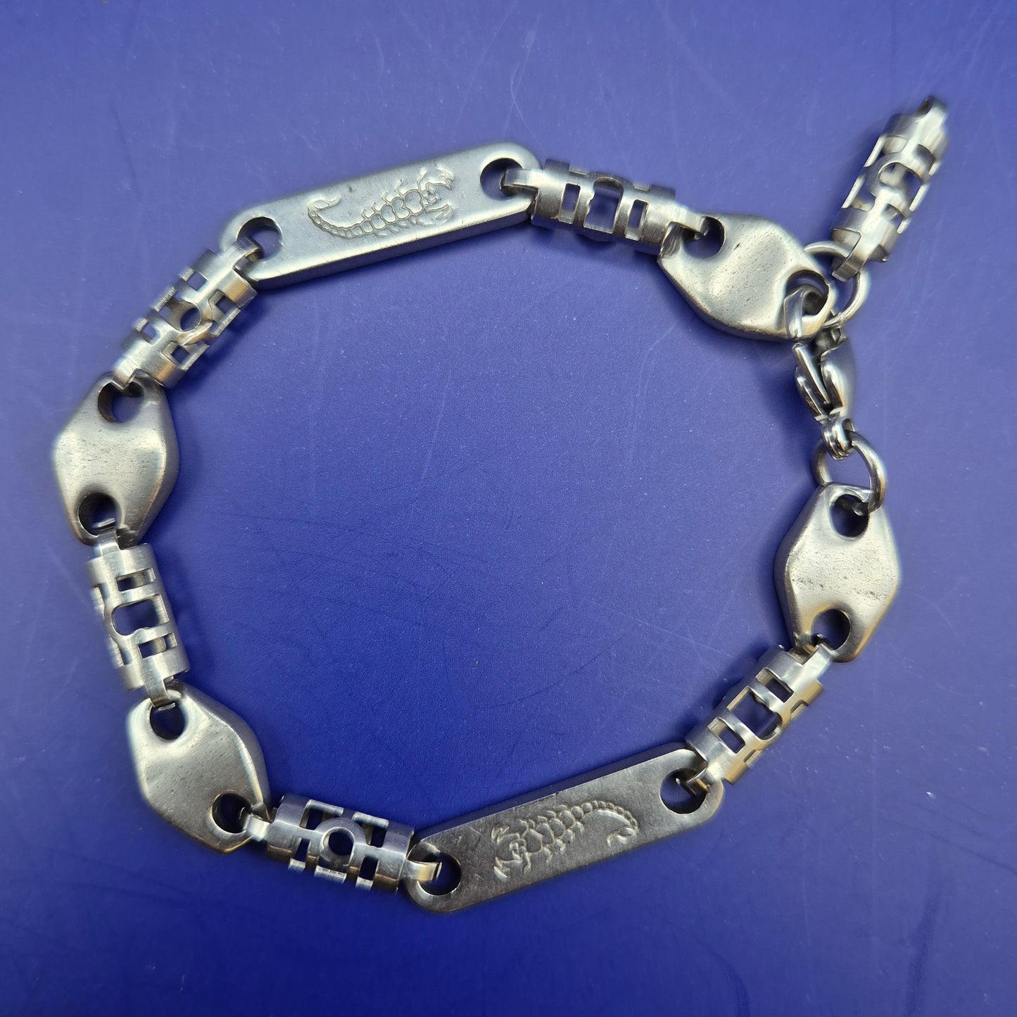 Vintage Edelstahl Armband mit Skorpion Motiv