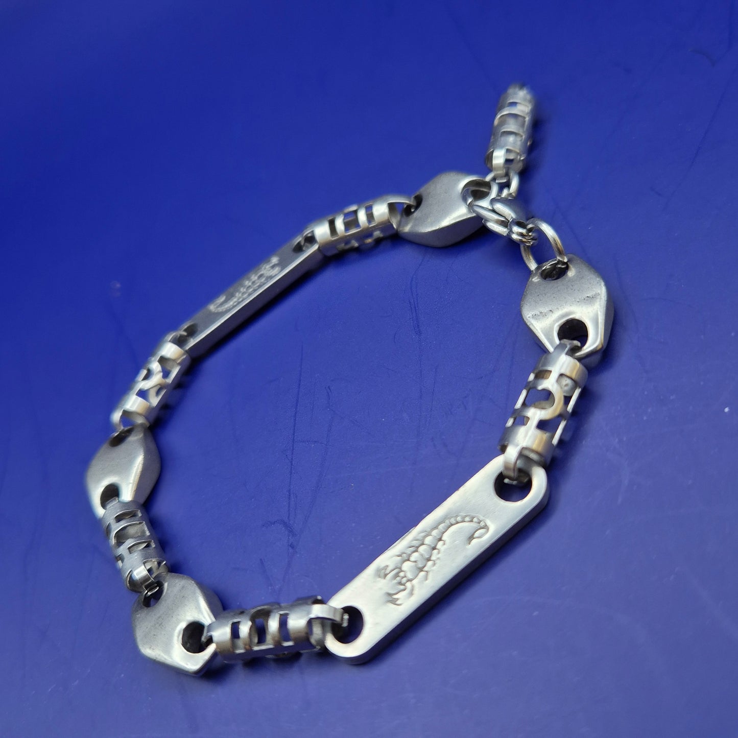 Vintage Edelstahl Armband mit Skorpion Motiv