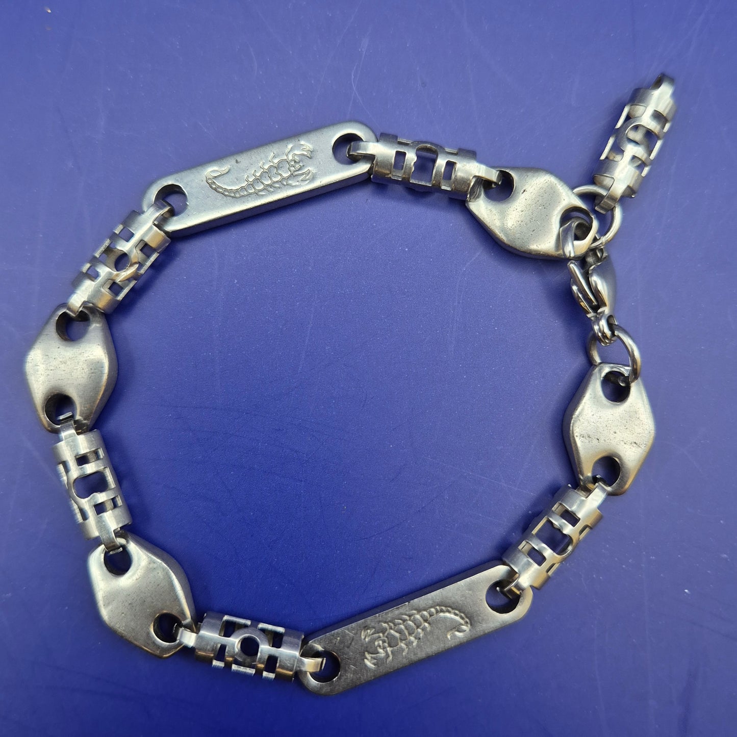 Vintage Edelstahl Armband mit Skorpion Motiv