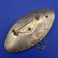 Vintage Brosche Musikmotiv mit Geige und Blatt Goldfarben