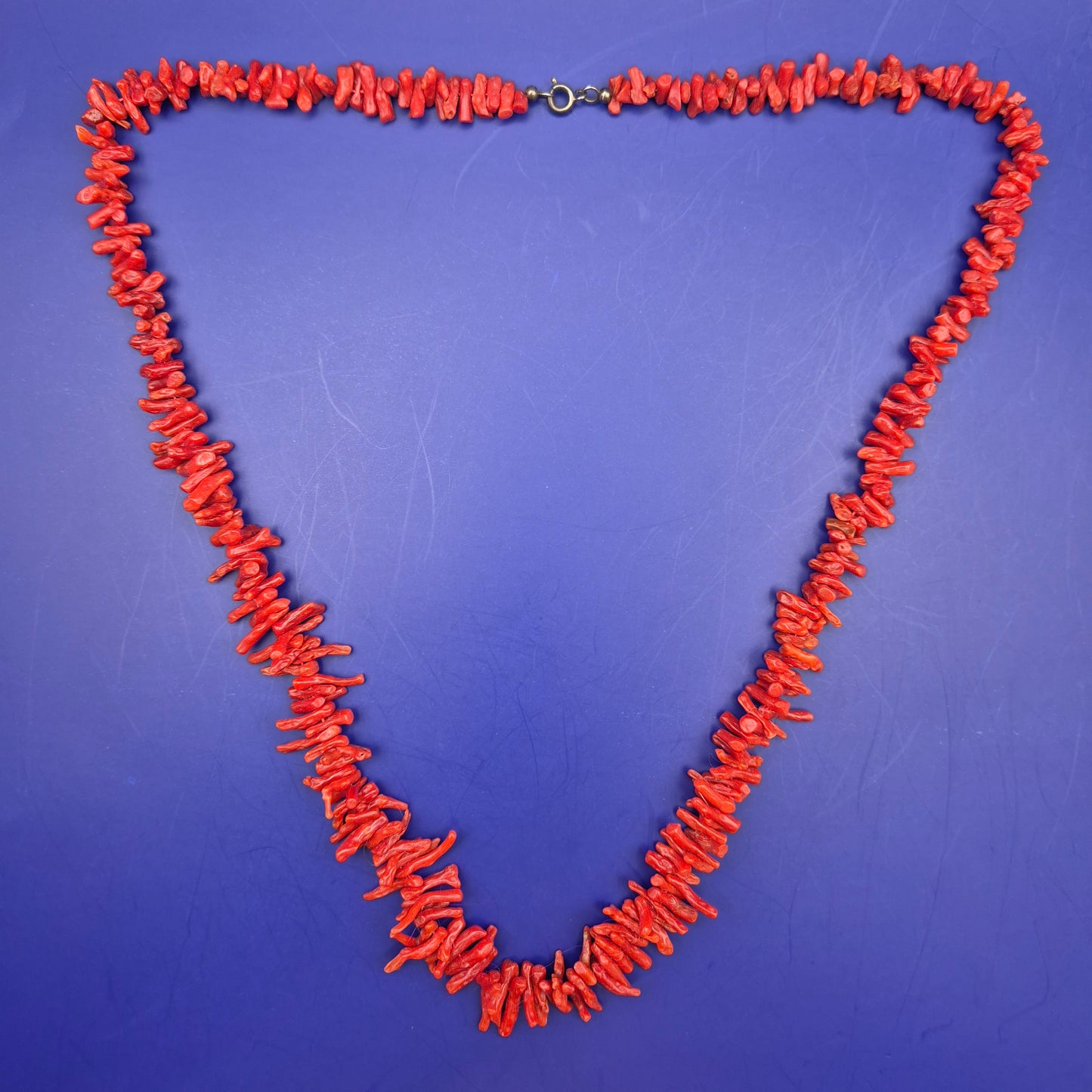 Vintage Korallenkette aus rotem Korallen-Splitter Zweigen