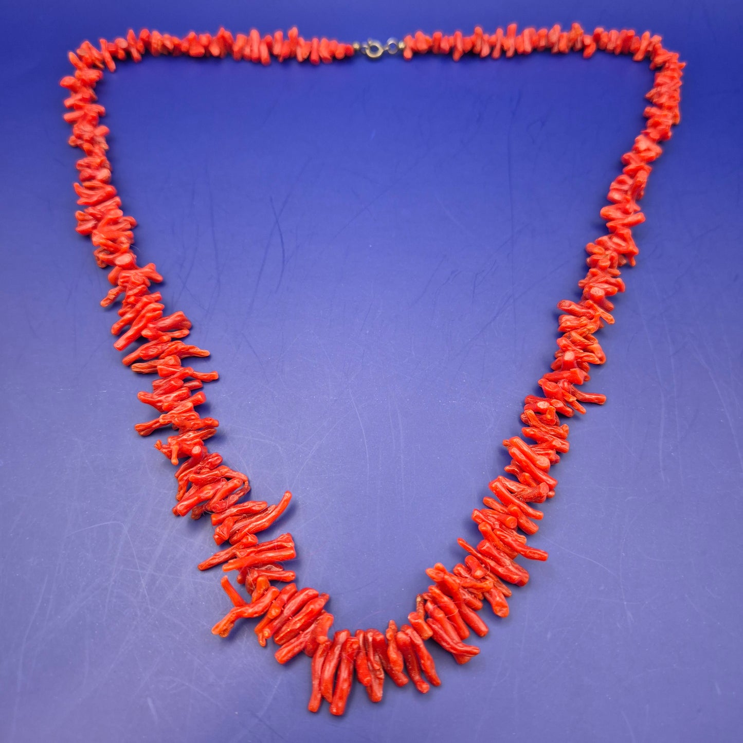 Vintage Korallenkette aus rotem Korallen-Splitter Zweigen