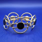 Vintage Art Déco Stil Armband mit schwarzen Onyx Elementen