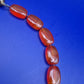 Vintage Achat Kette mit ovalen Elementen honigfarben