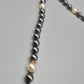 Elegante Vintage Kette mit Hämatit-Perlen und Akzenten