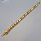 Goldfarbenes Panzerarmband Weizenmuster Vintage Stil