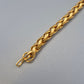 Goldfarbenes Panzerarmband Weizenmuster Vintage Stil