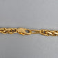 Vintage Goldfarbene Kette mit Kugel-Anhänger in Zebra-Optik