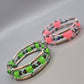 Set aus 2 bunten Wickelarmbändern mit Nazar-Auge-Perlen