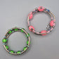Set aus 2 bunten Wickelarmbändern mit Nazar-Auge-Perlen