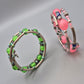 Set aus 2 bunten Wickelarmbändern mit Nazar-Auge-Perlen