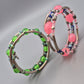 Set aus 2 bunten Wickelarmbändern mit Nazar-Auge-Perlen