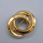 Elegante Vintage Brosche in Goldoptik verschlungene Kreise