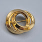 Elegante Vintage Brosche in Goldoptik verschlungene Kreise
