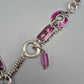 Exklusive Statement Kette in Violett und Silberfarben mit Perlenanhänger