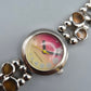 Vintage Q&Q Damen Armbanduhr mit abstraktem Gliederarmband