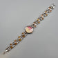 Vintage Q&Q Damen Armbanduhr mit abstraktem Gliederarmband