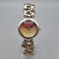 Vintage Q&Q Damen Armbanduhr mit abstraktem Gliederarmband