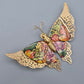 Vintage Schmetterlingsbrosche mit glitzernden Emaille Akzenten