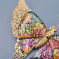 Vintage Schmetterlingsbrosche mit glitzernden Emaille Akzenten