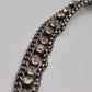Vintage Strass Armband mit Gliederkette Gunmetal Optik