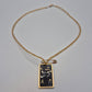 Vintage Sternzeichen Kette ARIES Widder mit Anhänger Goldfarben