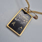 Vintage Sternzeichen Kette ARIES Widder mit Anhänger Goldfarben