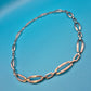 Elegante Vintage Kette mit geometrischen Gliedern
