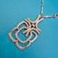 Vintage Statement Kette mit geometrischem Anhänger strukturiert