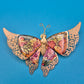 Vintage Schmetterling Brosche mit goldfarbenem Filigran und Emaille-Optik