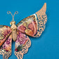 Vintage Schmetterling Brosche mit goldfarbenem Filigran und Emaille-Optik