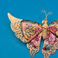 Vintage Schmetterling Brosche mit goldfarbenem Filigran und Emaille-Optik