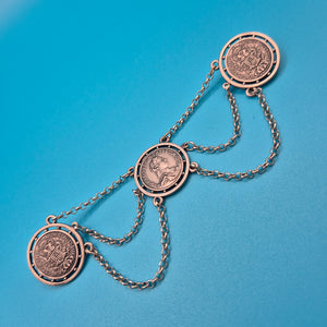 Historische Maria Theresia Taler Anhänger Kette im Vintage Stil