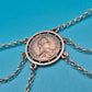 Historische Maria Theresia Taler Anhänger Kette im Vintage Stil