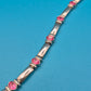 Vintage Armband in Silber-Optik mit pinken Zirkonia-Steinen