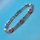 Vintage Armband in Silber-Optik mit pinken Zirkonia-Steinen