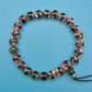 Vintage Glasperlen-Armband mit bunter Einlage und Kordelzug