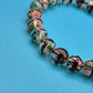 Vintage Glasperlen-Armband mit bunter Einlage und Kordelzug