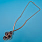 Mid-Century Statement Collier mit quadratischen Steinen und Metall-Elementen