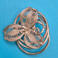 Vintage Silber Filigran Brosche florales Design Handarbeit