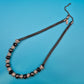 Elegante Vintage TOSH Statement-Kette mit schwarzen facettierten Perlen