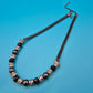 Elegante Vintage TOSH Statement-Kette mit schwarzen facettierten Perlen