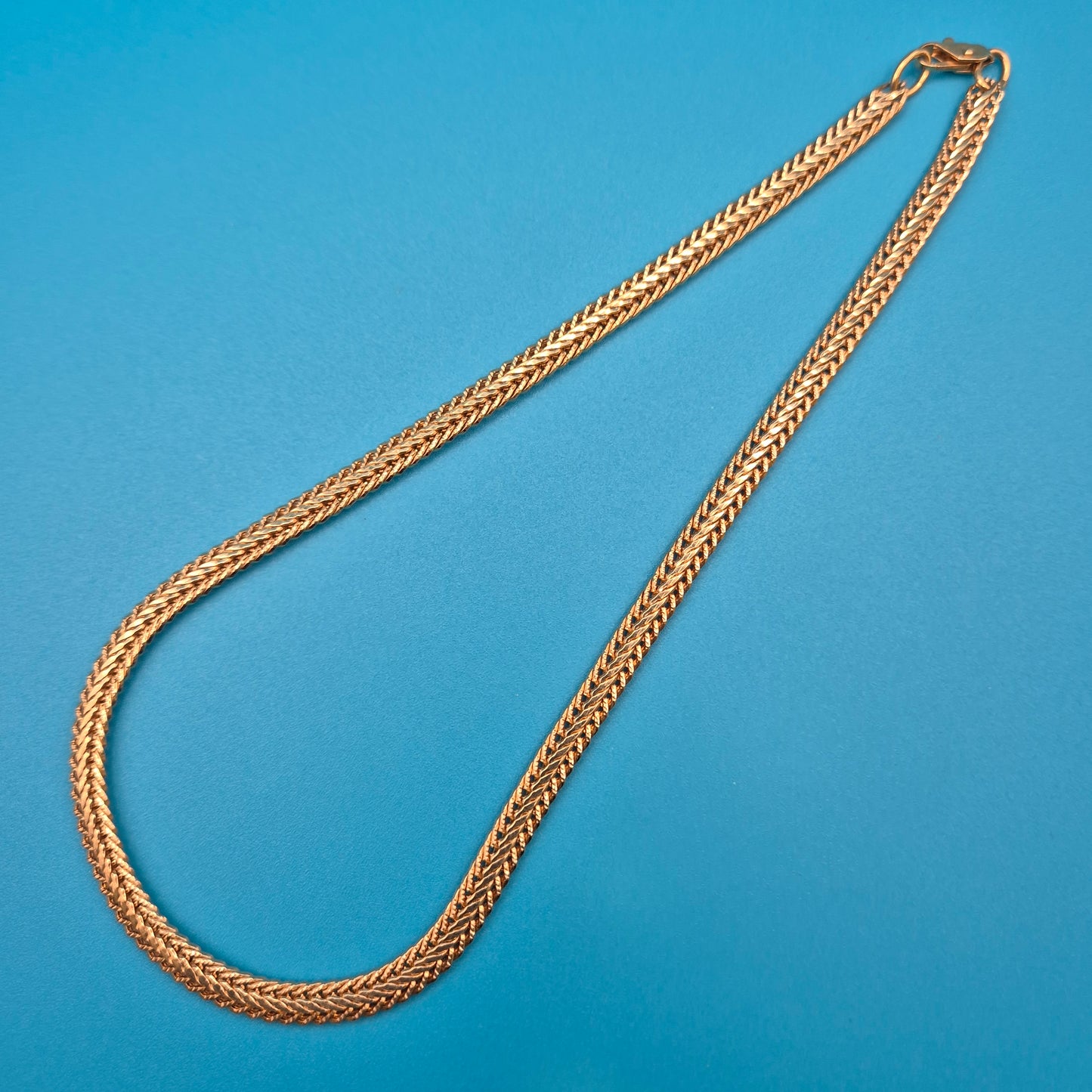 Klassische Vintage Fischgräten-Kette in Goldoptik