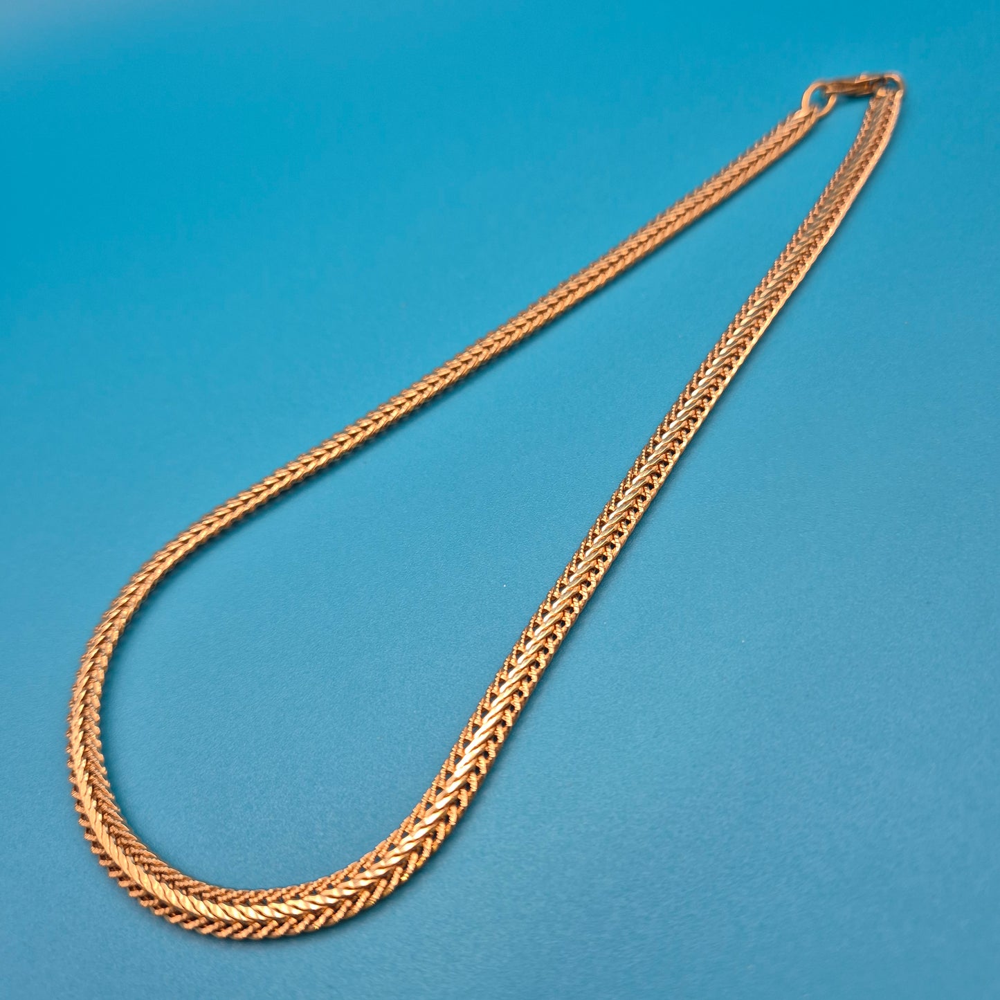 Klassische Vintage Fischgräten-Kette in Goldoptik
