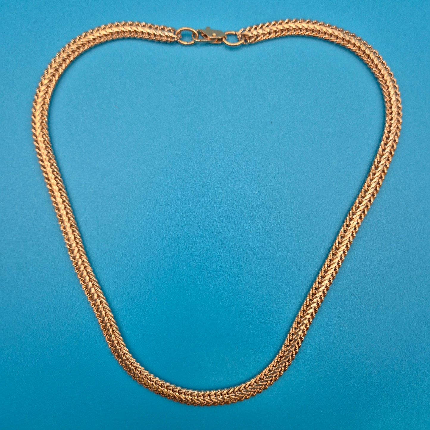 Klassische Vintage Fischgräten-Kette in Goldoptik